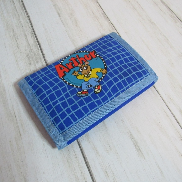 Other - 1997 Arthur Hook and Loop Velcro Wallet Blue NEW